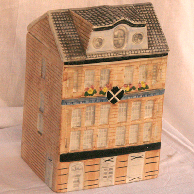 Bote de casa victoriana de cerámica