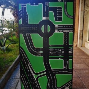 Panel de autoescuela de los 70