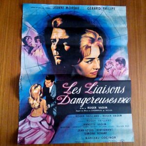 Cartel antiguo de la película amistades peligrosas