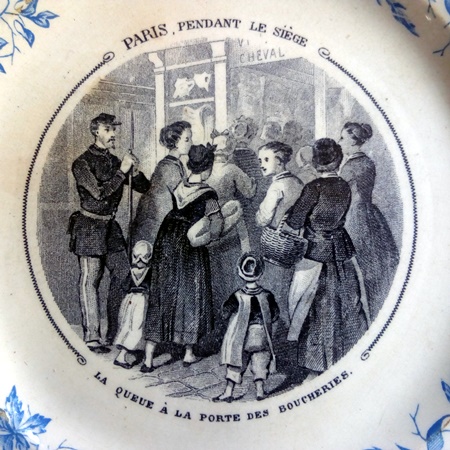 Plato de loza fina antiguo - Imagen 2