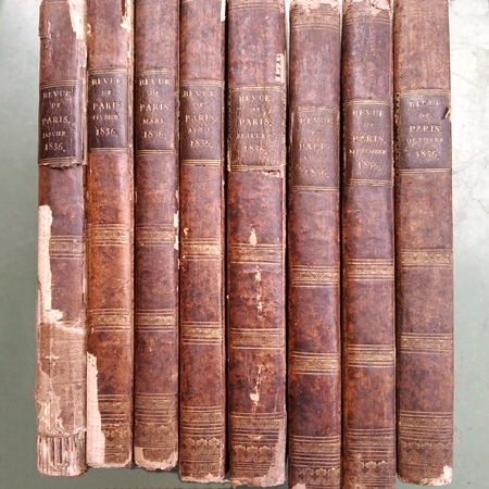 Lote de libros de la revista literaria Revue de Paris 1836