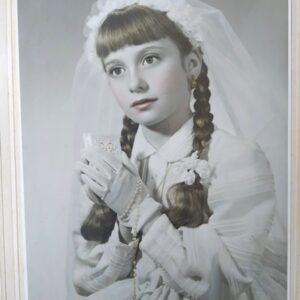 Fotografia de niña comunión trenzas