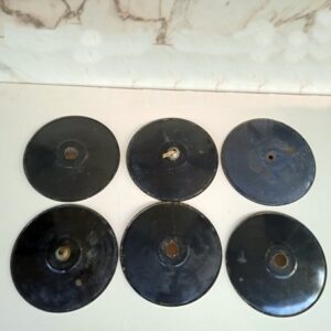 Lote de seis lámparas industriales de metal