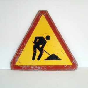 Señal de señalización de obras