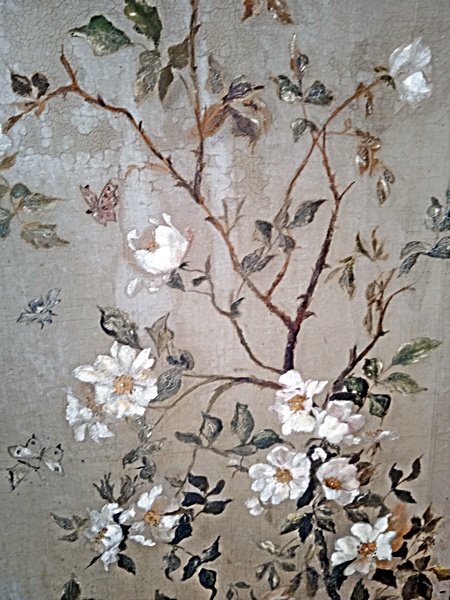 Pintura art deco oriental en soporte de pie - Imagen 3