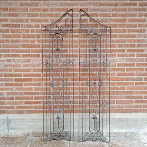 Rejas modernistas de hierro de puerta antigua