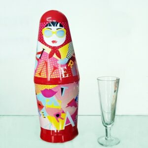 Caja decorativa de matriuska champagne Tsarine