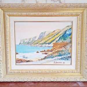 Cuadro pintura de paisaje de cala