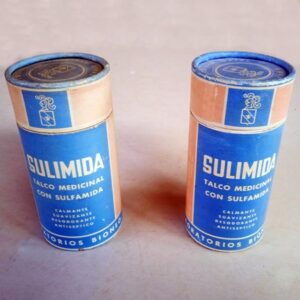 Botes antiguos de talco Sulimida
